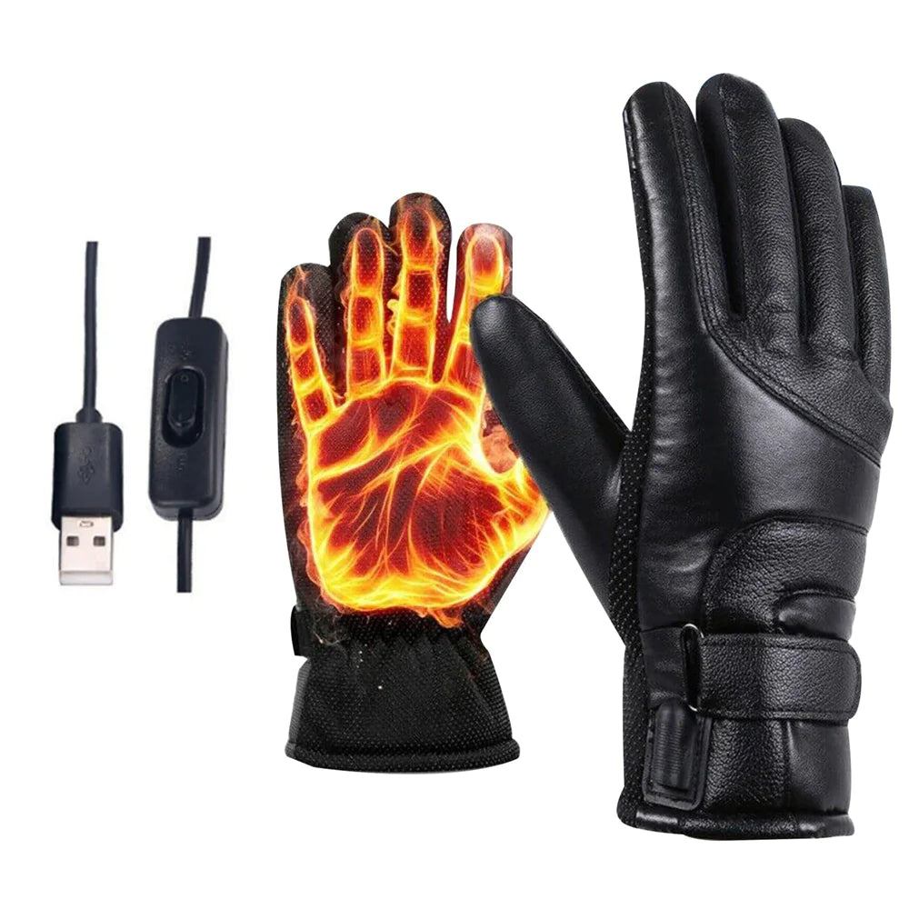 Electric USB Heated Gloves Winter Warming Thermal