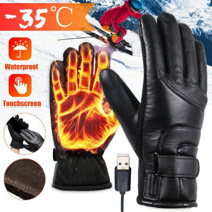 Electric USB Heated Gloves Winter Warming Thermal